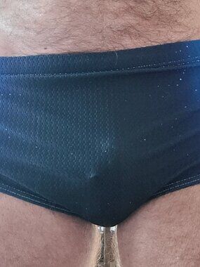 Men's Blue Speedo Swim Trunks Brief